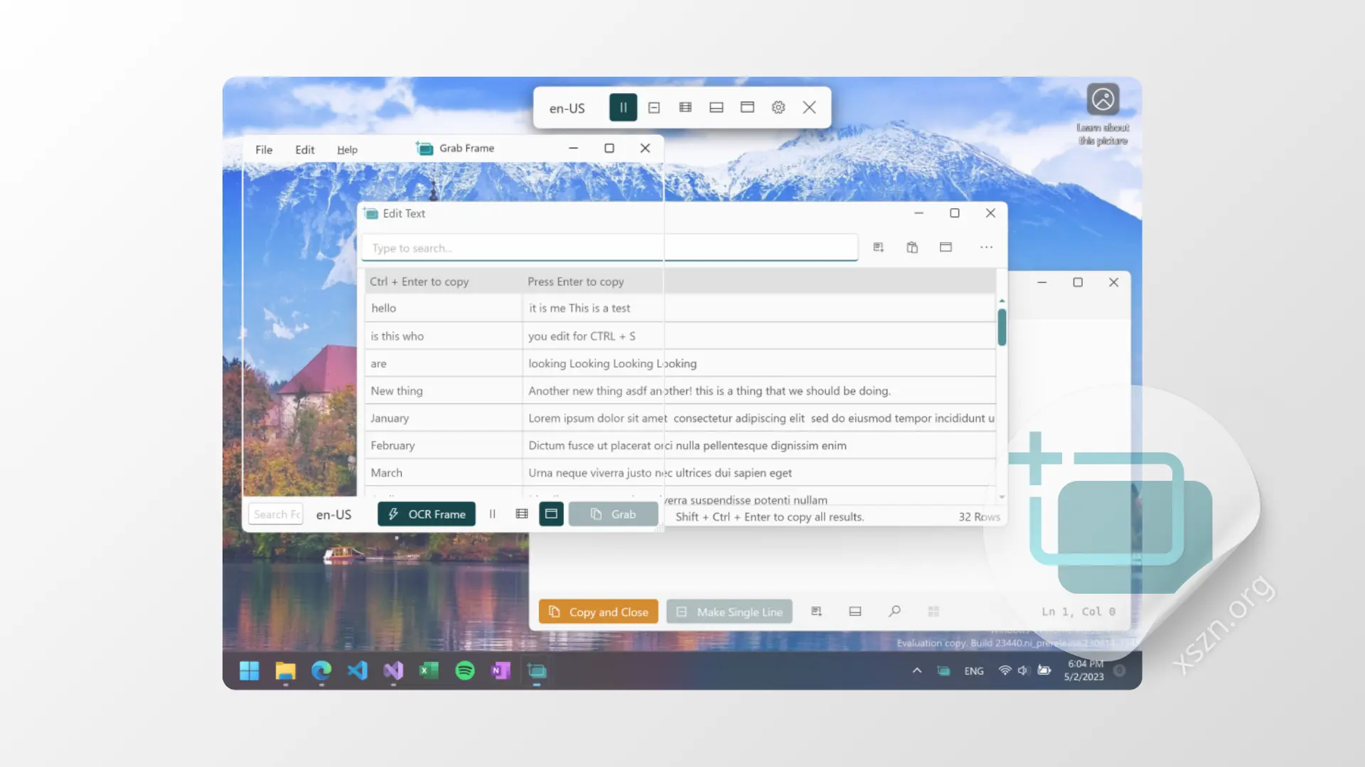 “Text Grab”屏幕截图