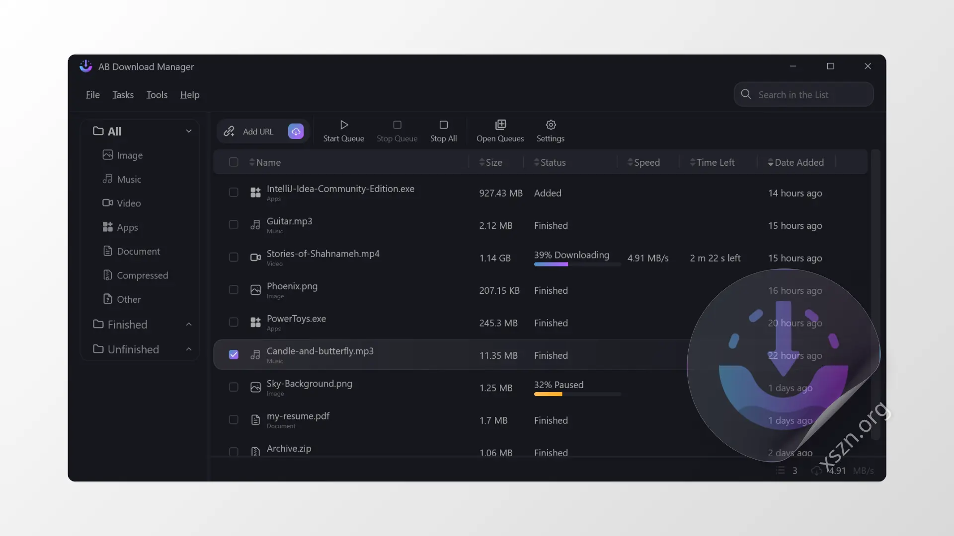 “AB Download Manager”屏幕截图