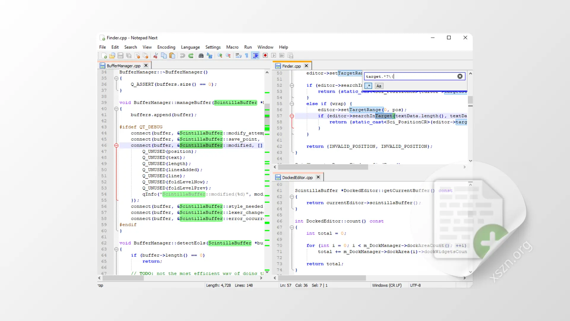 “Notepad Next”屏幕截图