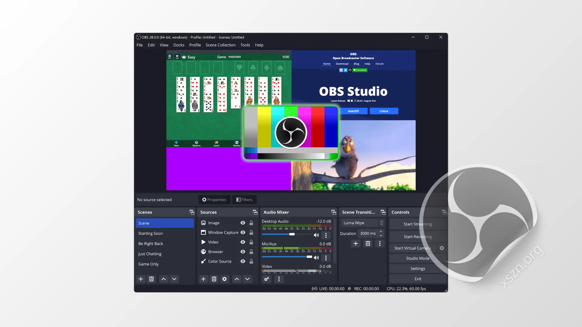 “OBS Studio”屏幕截图